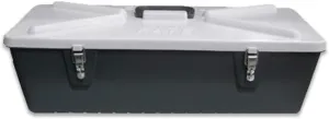 Special Mate 5” Fishing Lure Box - Body Bait Storage for 128 Lures - Grey/ White - Durable Hard Plastic With Metal Latches - #5128