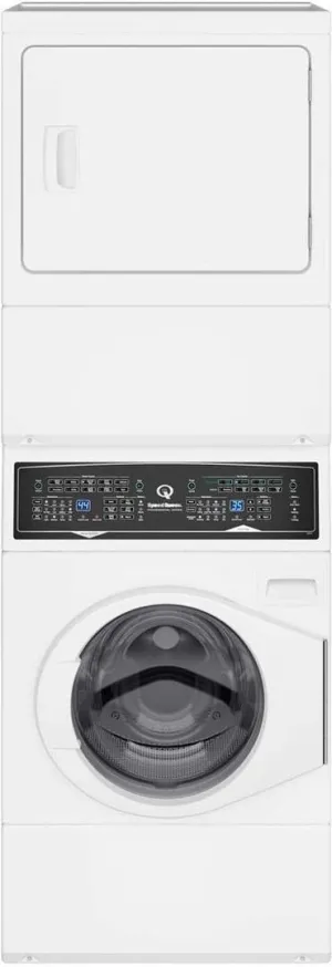 Speed Queen SF7003WE 27" Electric Stacked Washer and Dryer with Stainless Steel Tub, Balance Technology, Control Lock, Moisture Sensor, in White