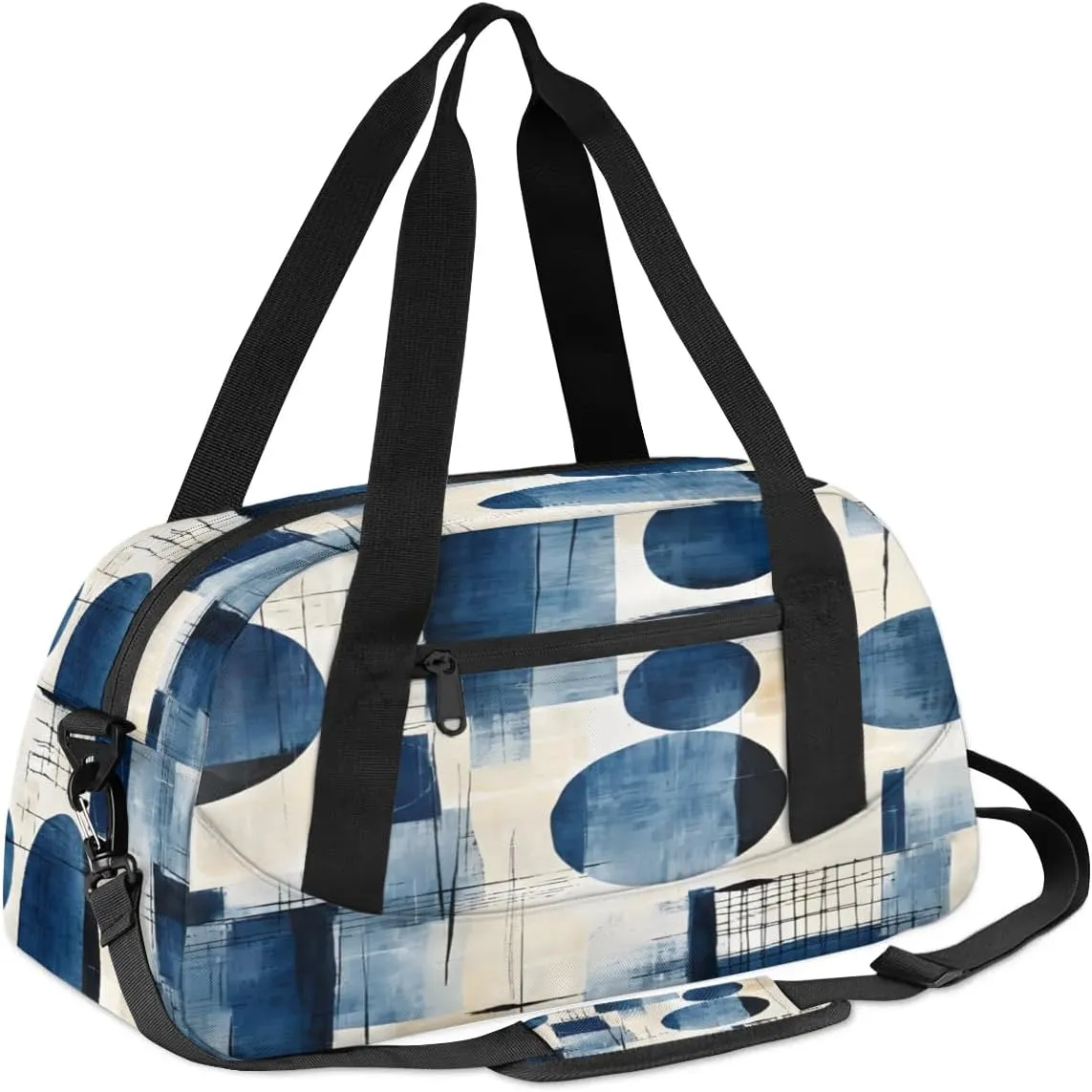Sport Duffel Bag Abstract Circular Print Kids Gym Bag Weekender Overnight Bags for Boys Girls Teens Carry On Workout Travel Bag