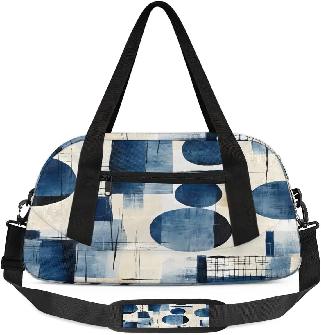Sport Duffel Bag Abstract Circular Print Kids Gym Bag Weekender Overnight Bags for Boys Girls Teens Carry On Workout Travel Bag