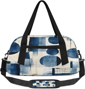 Sport Duffel Bag Abstract Circular Print Kids Gym Bag Weekender Overnight Bags for Boys Girls Teens Carry On Workout Travel Bag