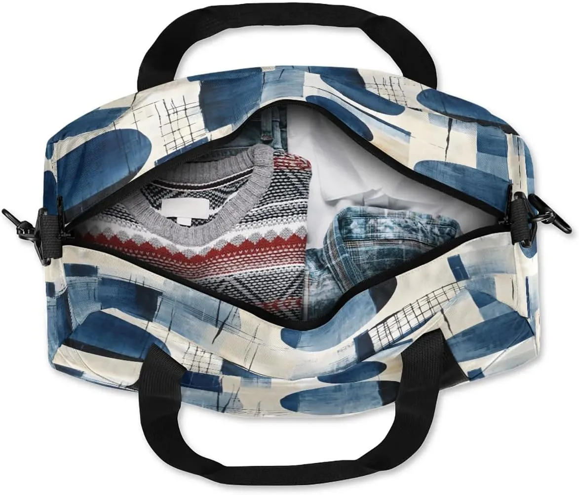 Sport Duffel Bag Abstract Circular Print Kids Gym Bag Weekender Overnight Bags for Boys Girls Teens Carry On Workout Travel Bag