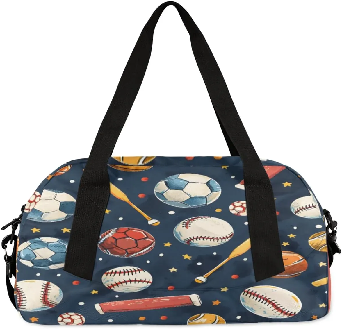 Sport Duffel Bag Baseball Basketball Soccer Kids Gym Bag Weekender Overnight Bags for Boys Girls Teens Carry On Workout Travel Bag