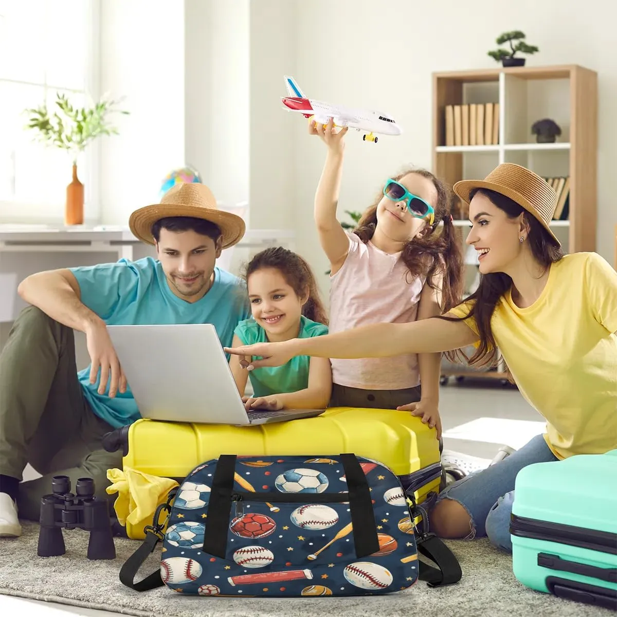Sport Duffel Bag Baseball Basketball Soccer Kids Gym Bag Weekender Overnight Bags for Boys Girls Teens Carry On Workout Travel Bag
