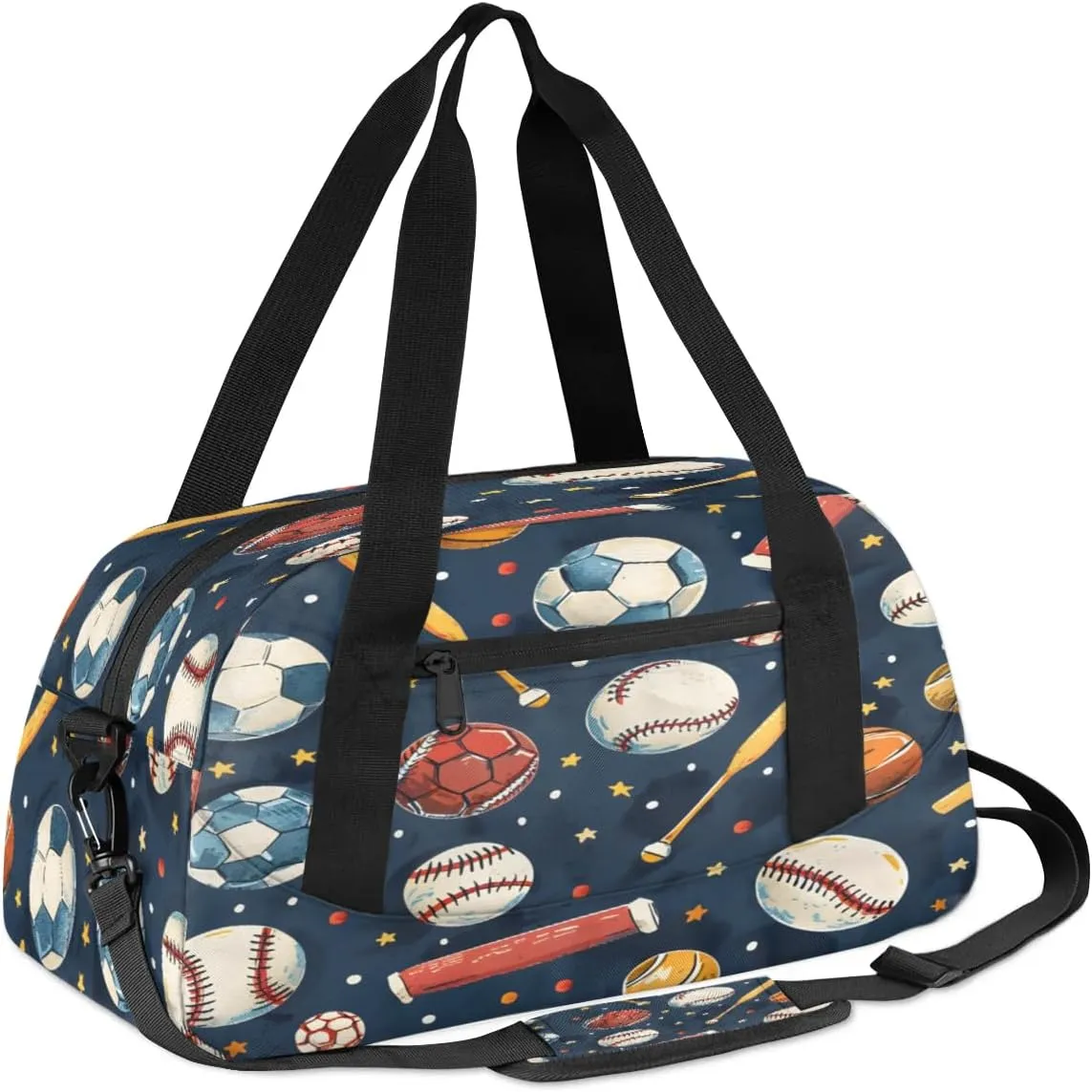 Sport Duffel Bag Baseball Basketball Soccer Kids Gym Bag Weekender Overnight Bags for Boys Girls Teens Carry On Workout Travel Bag