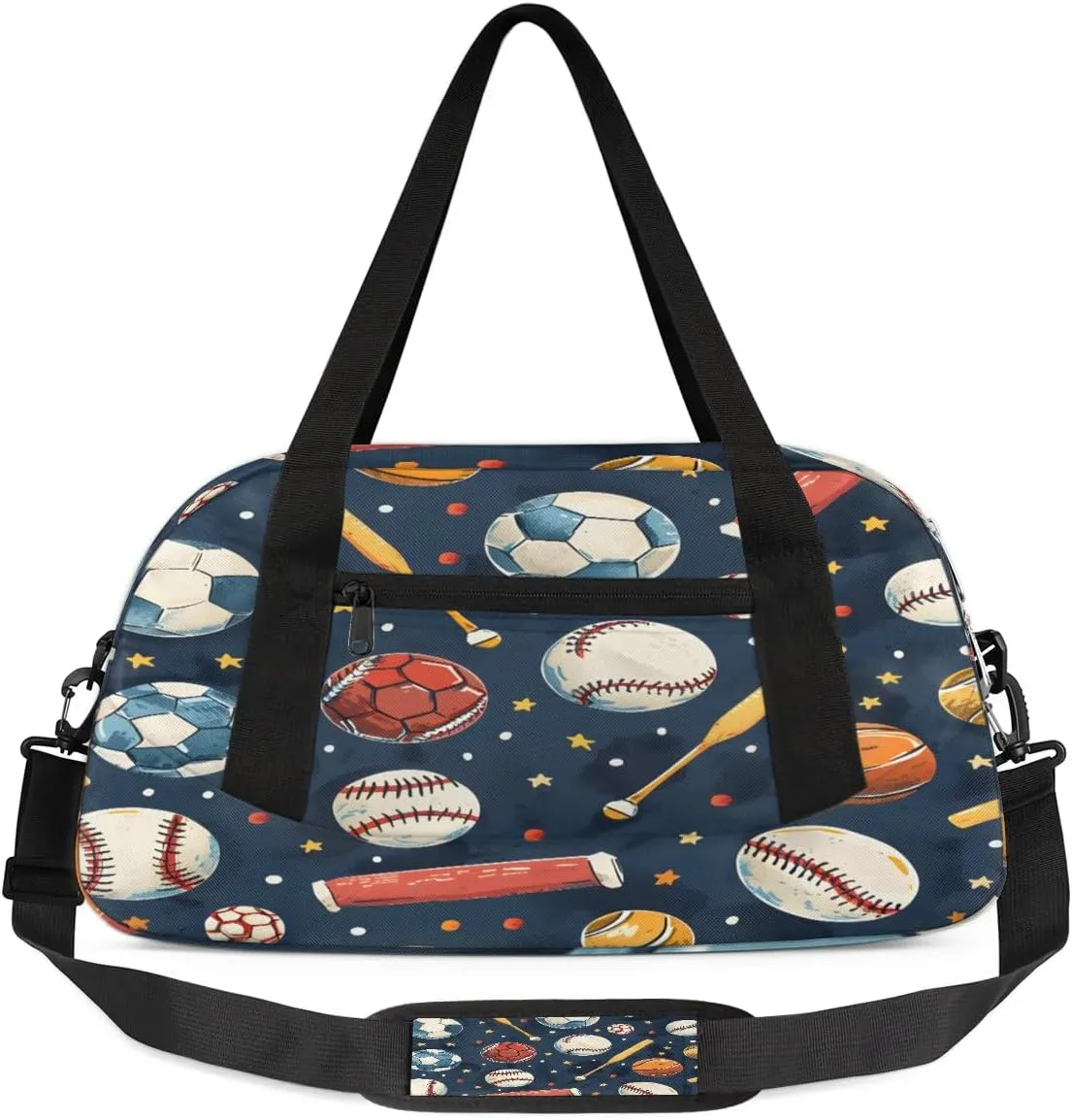 Sport Duffel Bag Baseball Basketball Soccer Kids Gym Bag Weekender Overnight Bags for Boys Girls Teens Carry On Workout Travel Bag