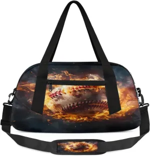 Sport Duffel Bag Baseball Sport Kids Gym Bag Weekender Overnight Bags for Boys Girls Teens Carry On Workout Travel Bag