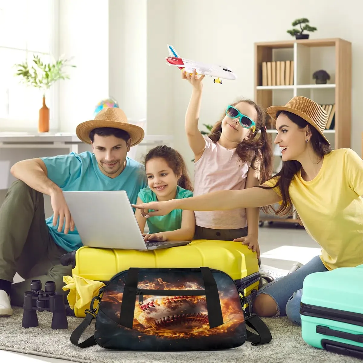 Sport Duffel Bag Baseball Sport Kids Gym Bag Weekender Overnight Bags for Boys Girls Teens Carry On Workout Travel Bag