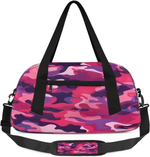 Sport Duffel Bag Camo Kids Gym Bag Weekender Overnight Bags for Boys Girls Teens Carry On Workout Travel Bag