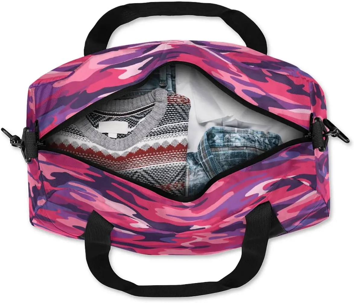Sport Duffel Bag Camo Kids Gym Bag Weekender Overnight Bags for Boys Girls Teens Carry On Workout Travel Bag