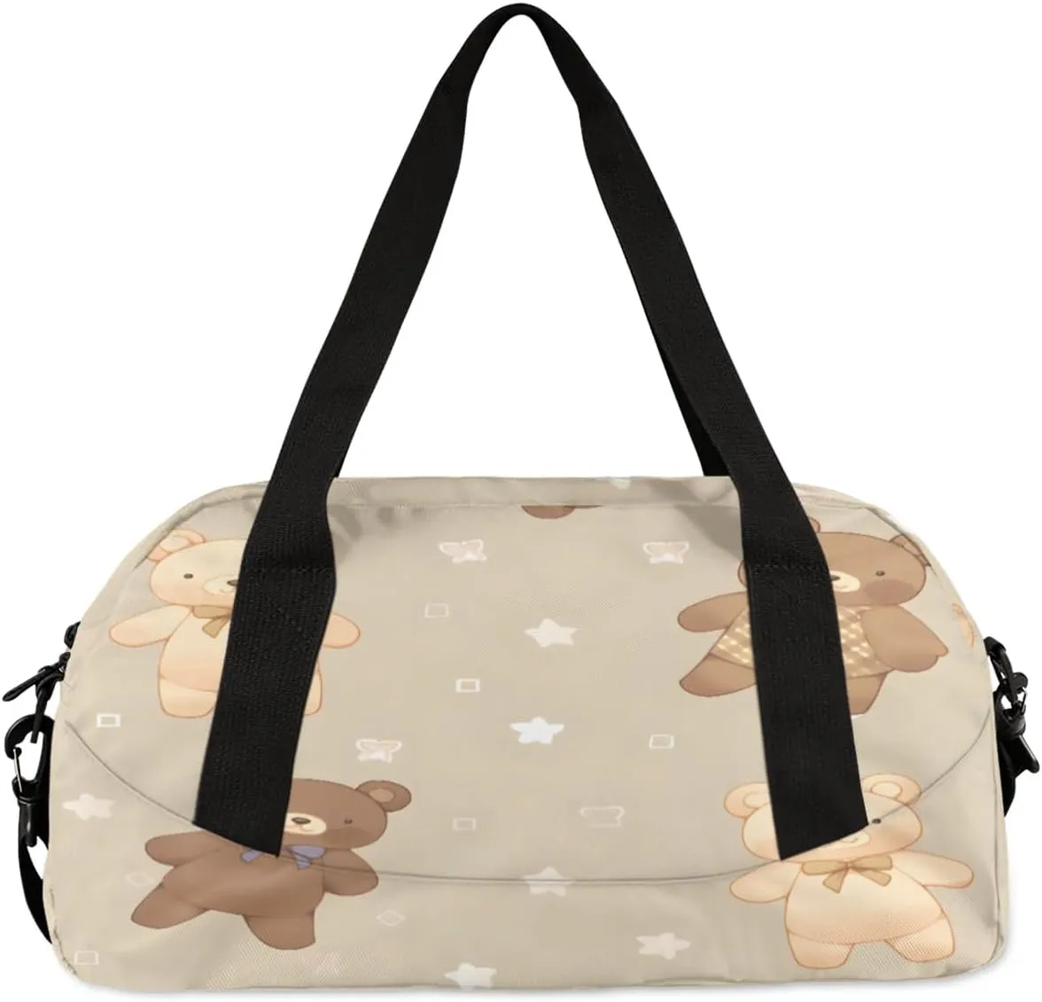 Sport Duffel Bag Cartoon Bear Kids Gym Bag Weekender Overnight Bags for Boys Girls Teens Carry On Workout Travel Bag