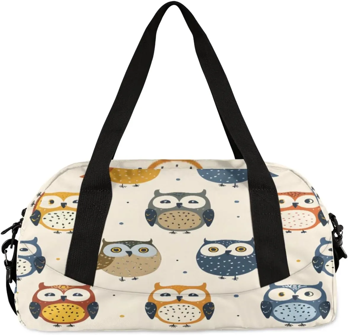 Sport Duffel Bag Cartoon Owls Kids Gym Bag Weekender Overnight Bags for Boys Girls Teens Carry On Workout Travel Bag