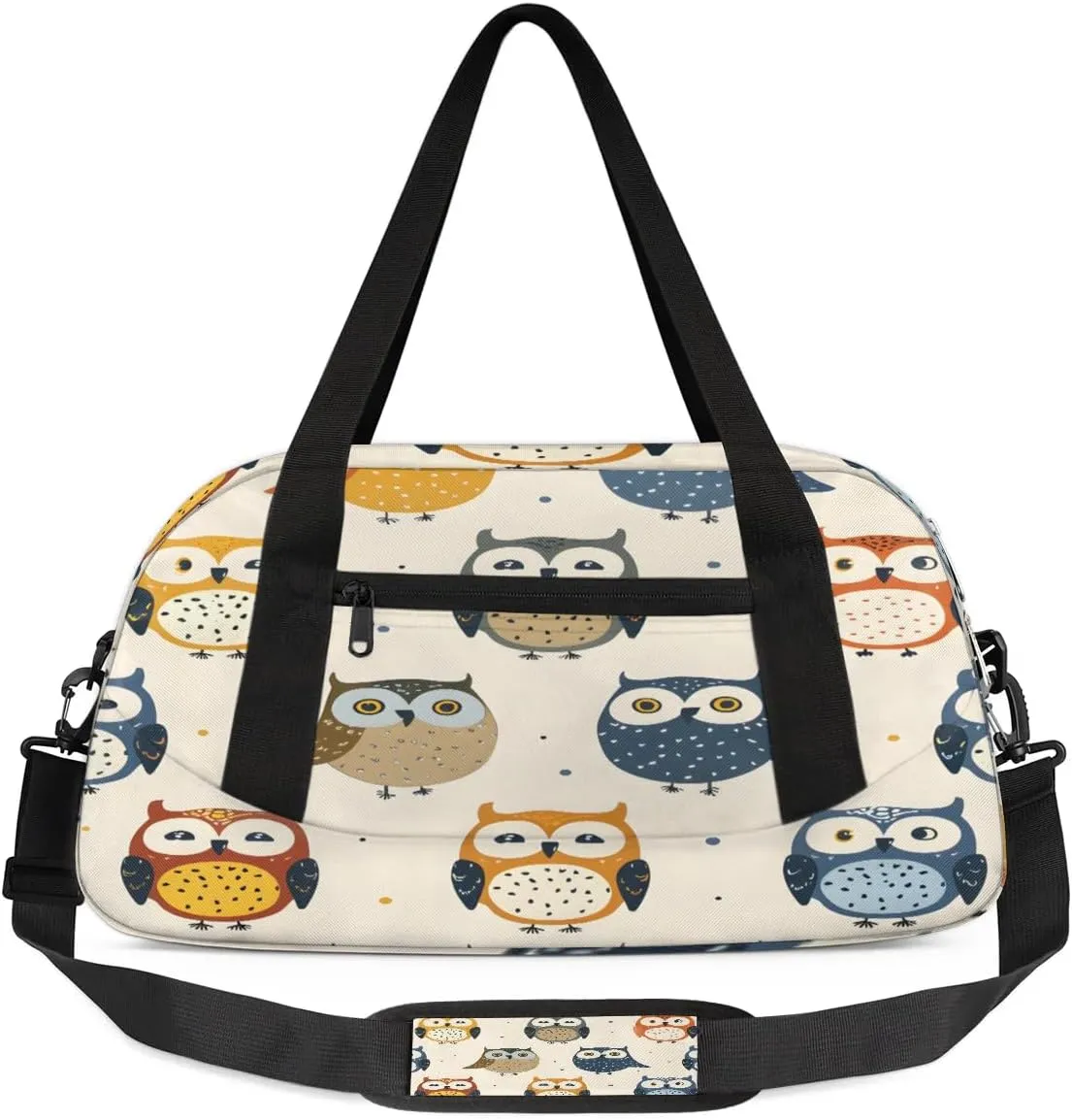 Sport Duffel Bag Cartoon Owls Kids Gym Bag Weekender Overnight Bags for Boys Girls Teens Carry On Workout Travel Bag