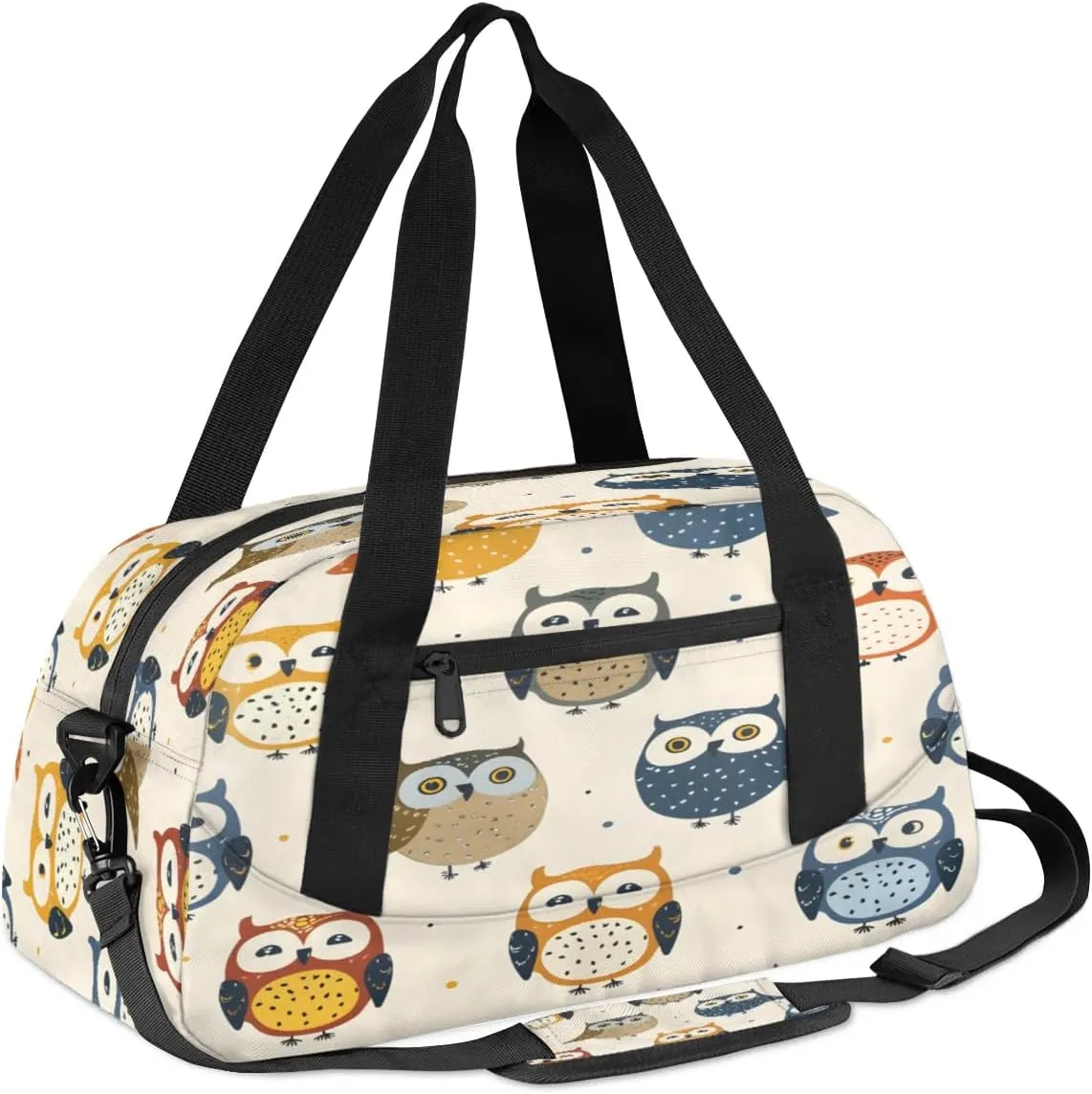 Sport Duffel Bag Cartoon Owls Kids Gym Bag Weekender Overnight Bags for Boys Girls Teens Carry On Workout Travel Bag