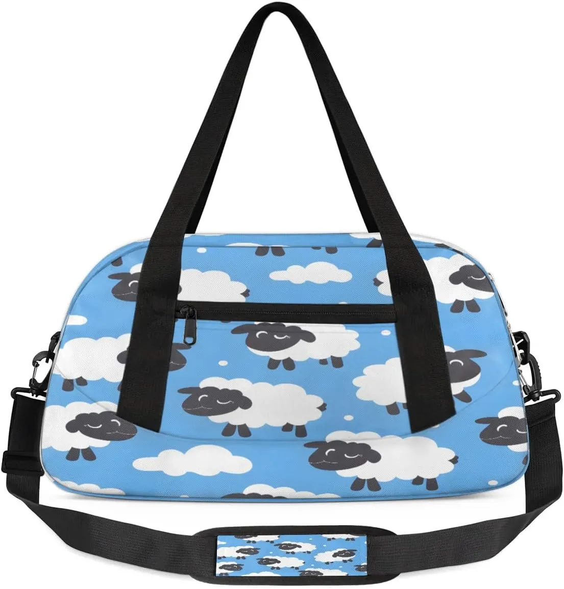 Sport Duffel Bag Cartoon Sheep Kids Gym Bag Weekender Overnight Bags for Boys Girls Teens Carry On Workout Travel Bag