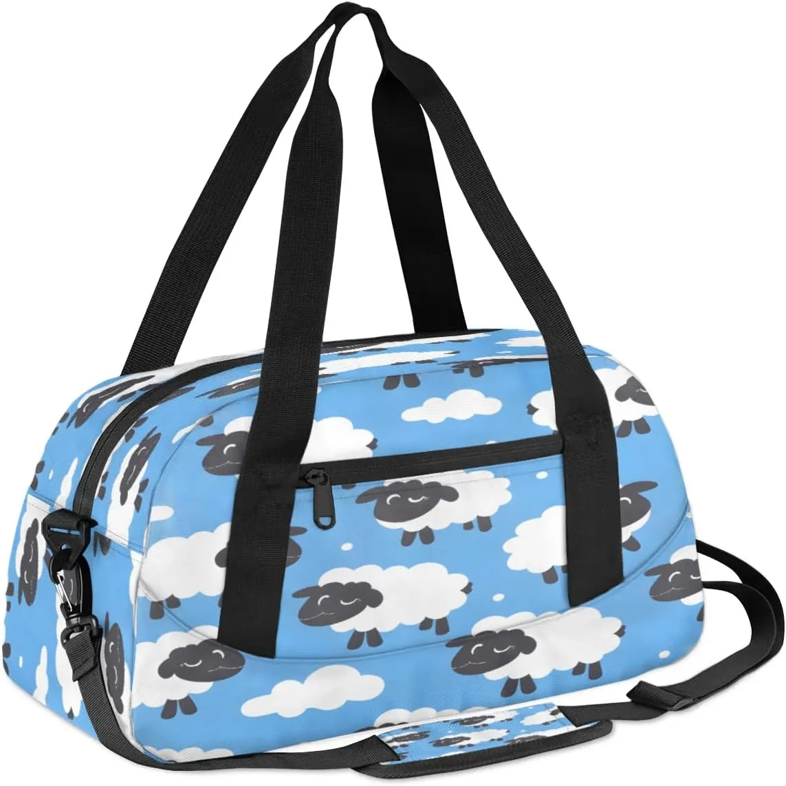 Sport Duffel Bag Cartoon Sheep Kids Gym Bag Weekender Overnight Bags for Boys Girls Teens Carry On Workout Travel Bag