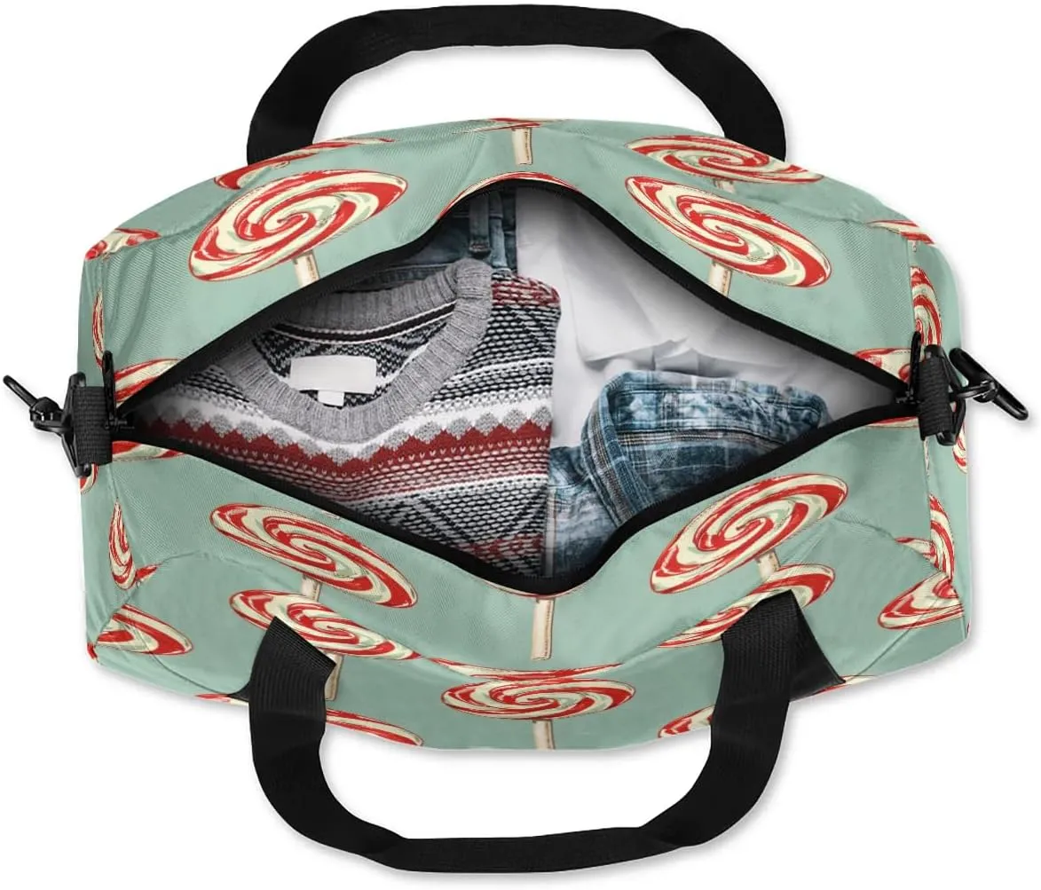 Sport Duffel Bag Cute Candy Kids Gym Bag Weekender Overnight Bags for Boys Girls Teens Carry On Workout Travel Bag