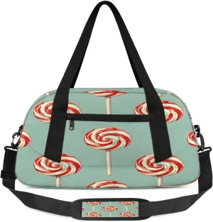 Sport Duffel Bag Cute Candy Kids Gym Bag Weekender Overnight Bags for Boys Girls Teens Carry On Workout Travel Bag