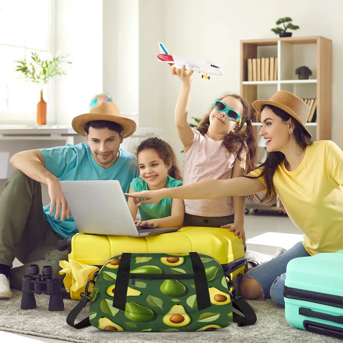 Sport Duffel Bag Delicious Avocado Kids Gym Bag Weekender Overnight Bags for Boys Girls Teens Carry On Workout Travel Bag