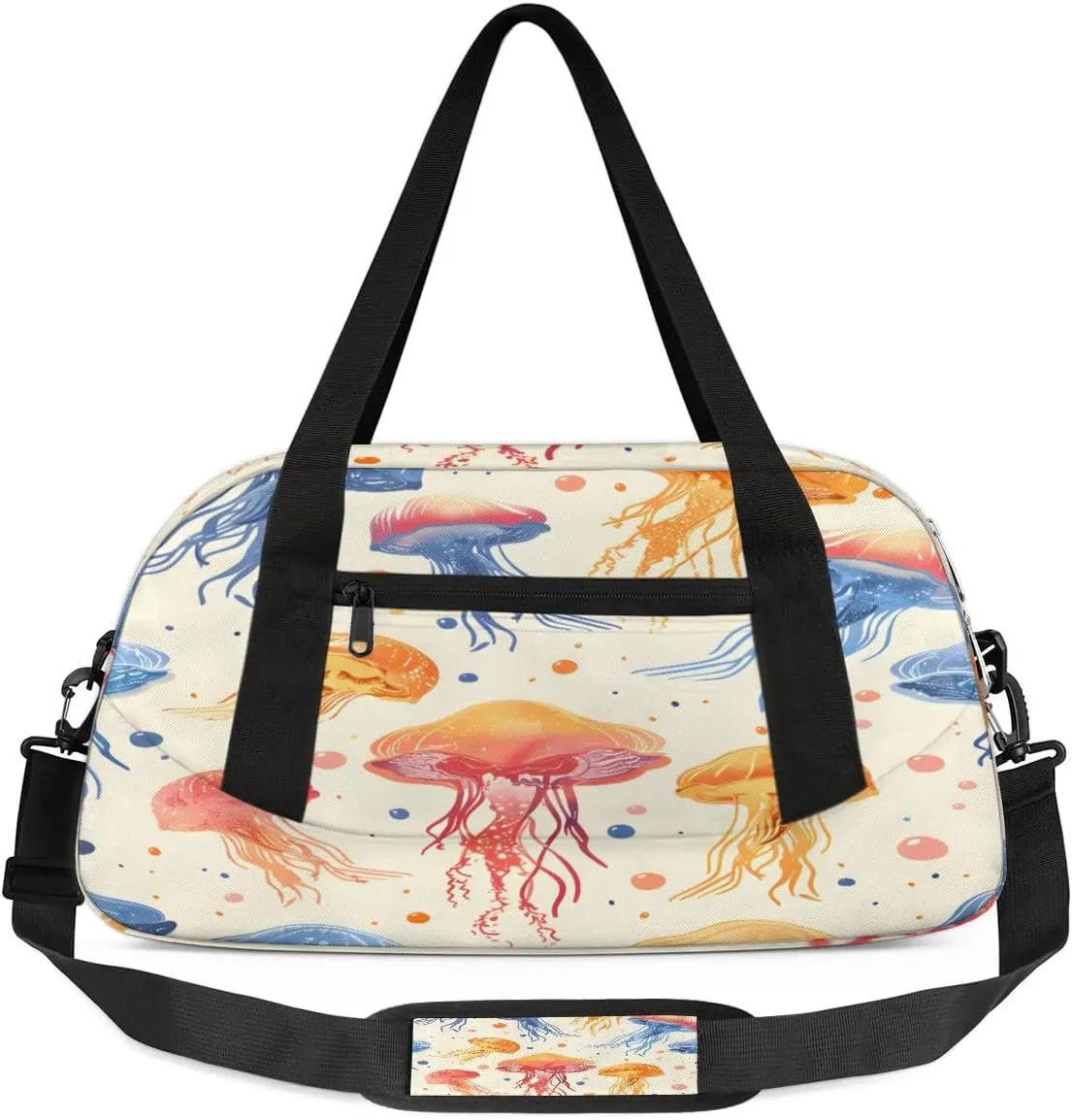 Sport Duffel Bag Jellyfish Sea Kids Gym Bag Weekender Overnight Bags for Boys Girls Teens Carry On Workout Travel Bag