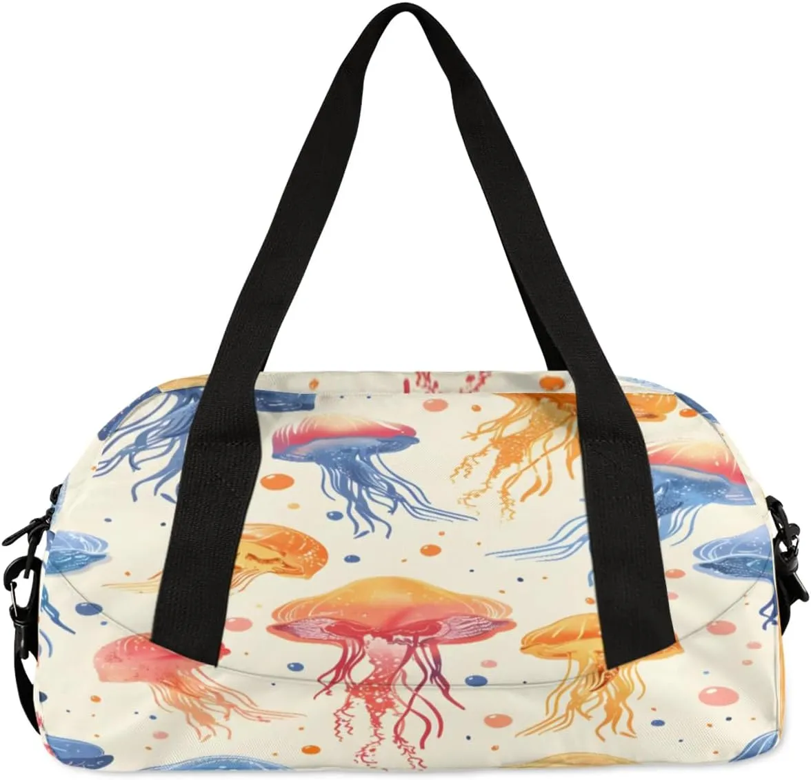 Sport Duffel Bag Jellyfish Sea Kids Gym Bag Weekender Overnight Bags for Boys Girls Teens Carry On Workout Travel Bag