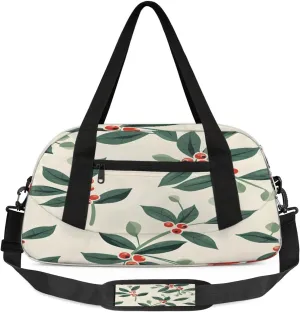 Sport Duffel Bag Leaves Berries Kids Gym Bag Weekender Overnight Bags for Boys Girls Teens Carry On Workout Travel Bag
