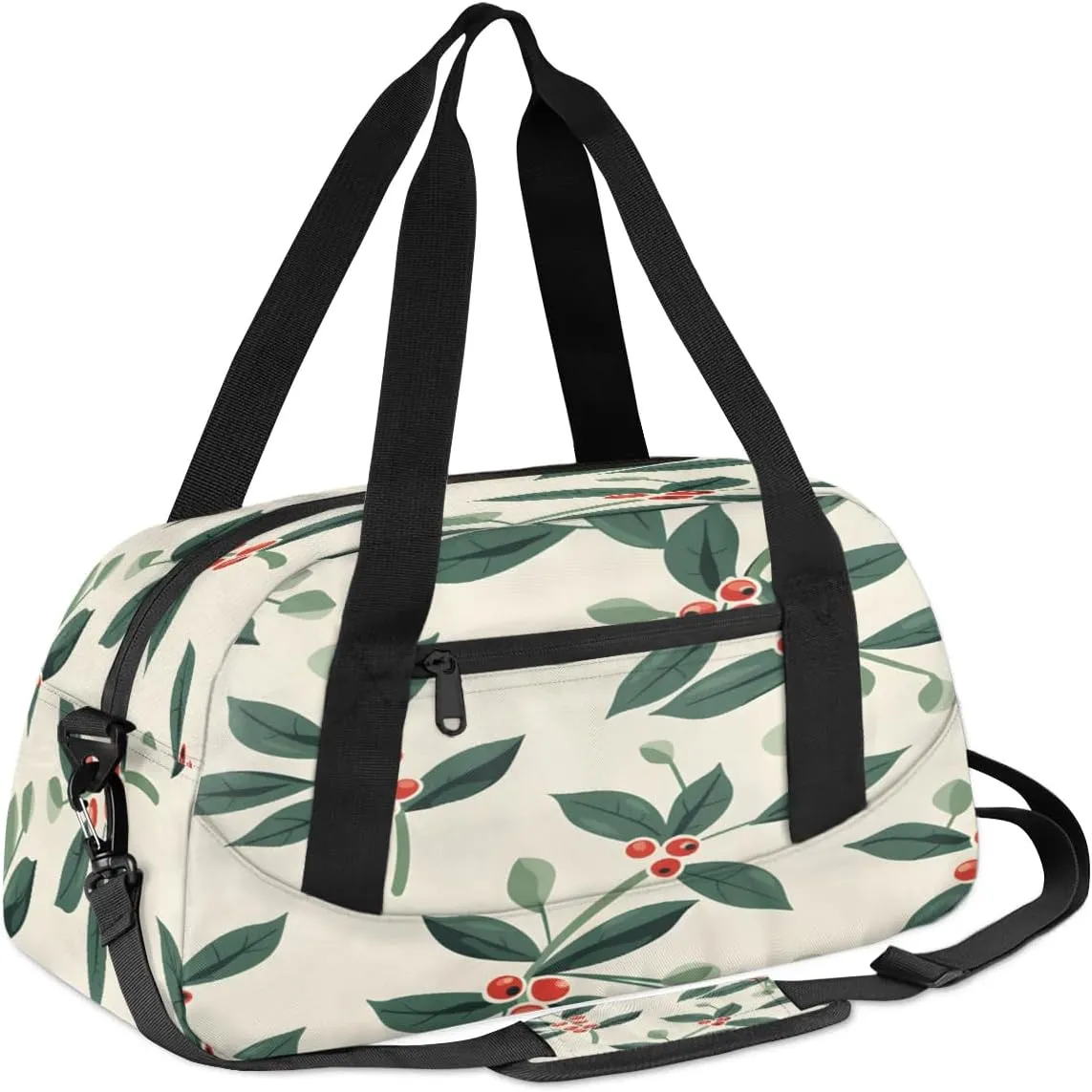 Sport Duffel Bag Leaves Berries Kids Gym Bag Weekender Overnight Bags for Boys Girls Teens Carry On Workout Travel Bag