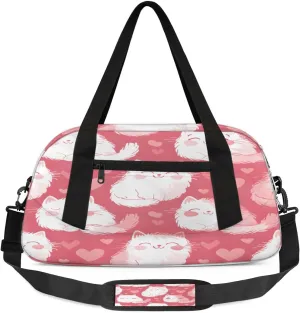 Sport Duffel Bag Sweet Cats Kids Gym Bag Weekender Overnight Bags for Boys Girls Teens Carry On Workout Travel Bag