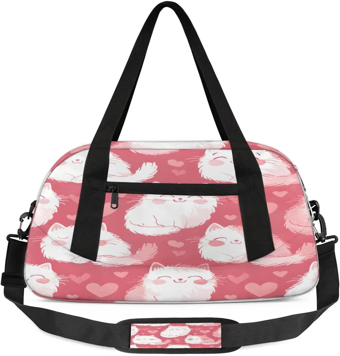 Sport Duffel Bag Sweet Cats Kids Gym Bag Weekender Overnight Bags for Boys Girls Teens Carry On Workout Travel Bag