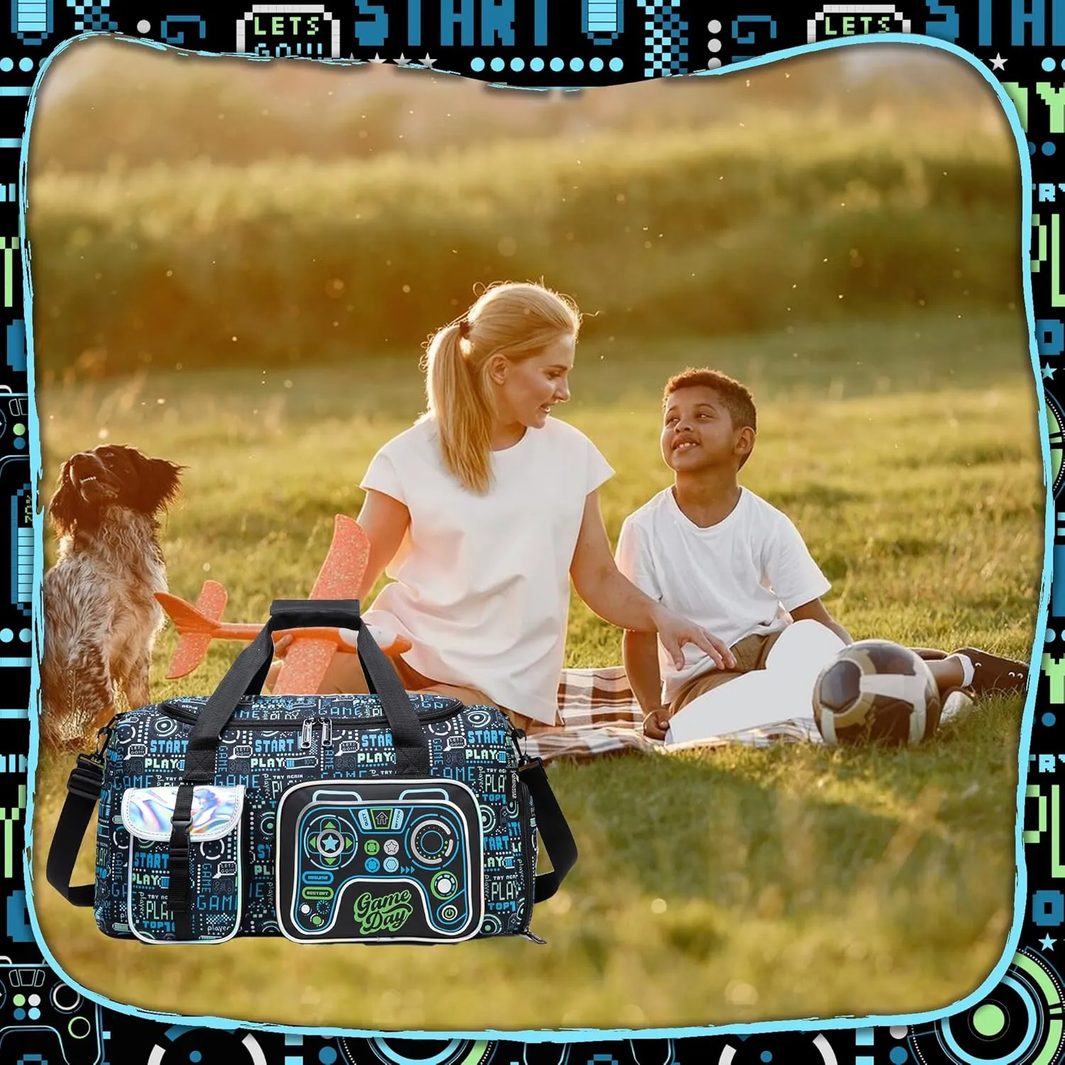 Sports Bag for Boys Kids Duffle Bag Boys Travel Bag for Kids Overnight Bag for Kids Weekender Bag Sleepover Bags for Boys Gym Bag with Shoe Compartment