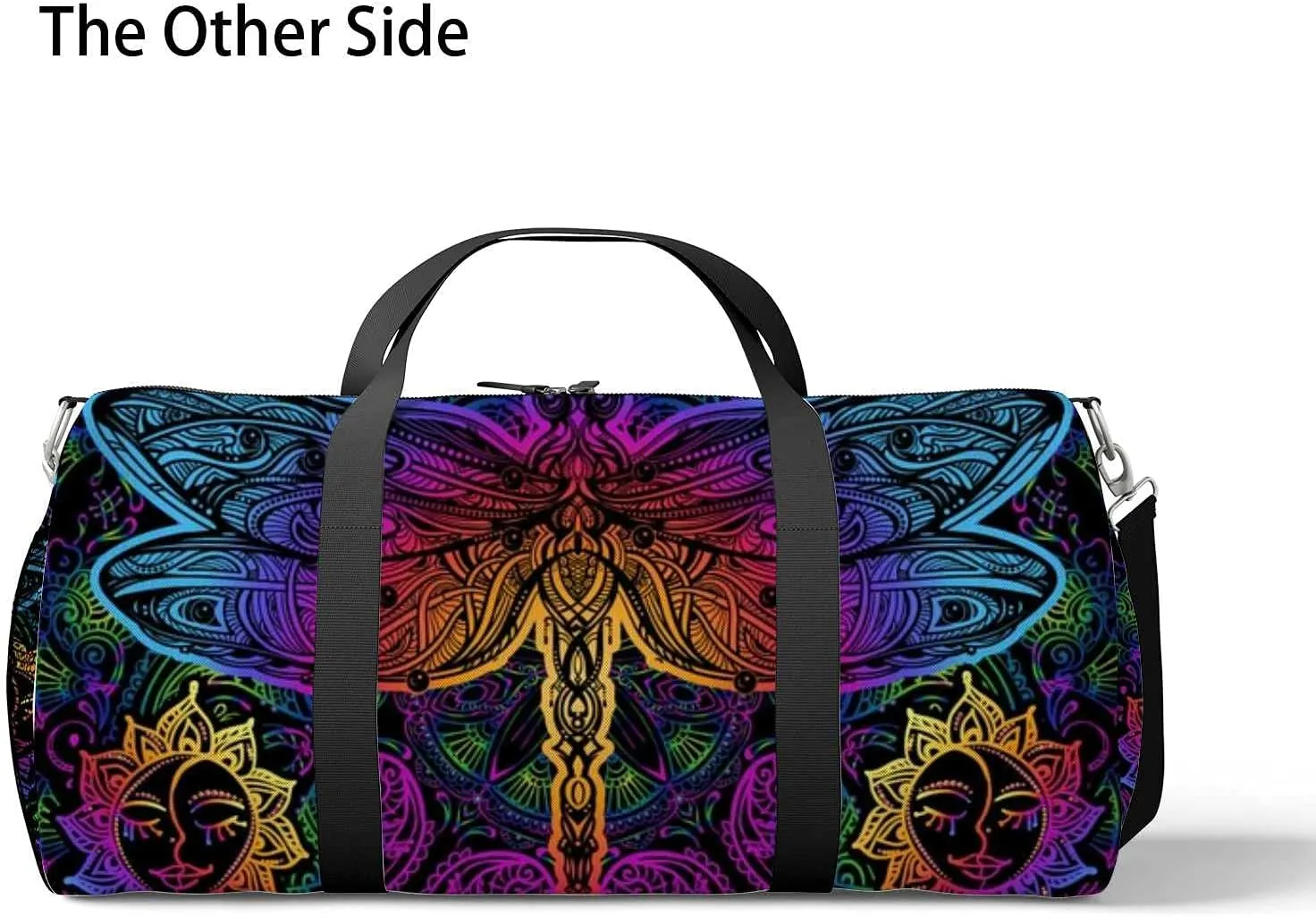 Sports Gym Bag for Women and Men Waterproof Pattern Decorative Consisting Duffel Bag Lightweight Carryon Traveling Boarding Gripsack