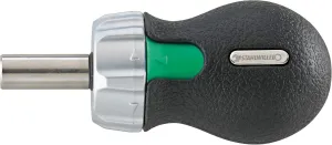 Stahlwille 18120002 Ratcheting Screwdriver Bit Holder No. 4008, Size 2 for Bit Screwdriver Inserts with External Hex 1/4" drive, 48 Teeth, 7.5 deg working angle, Length 90mm, Made in Germany.