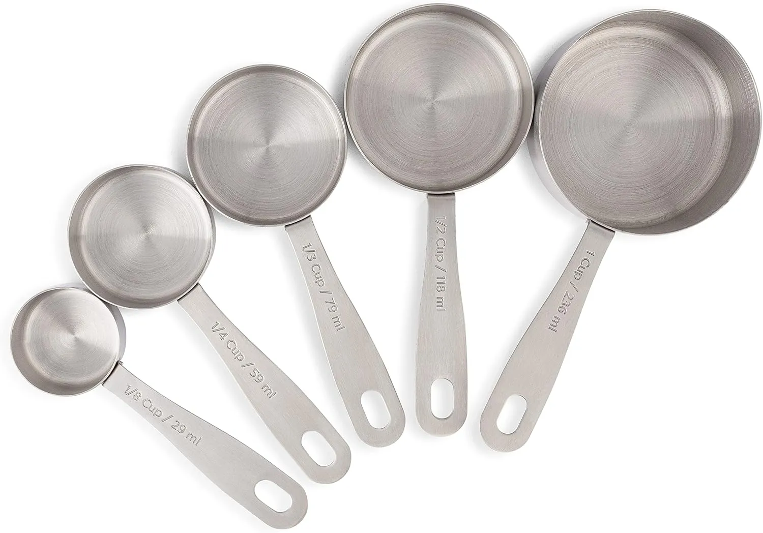 Stainless Steel Measuring Cups - 5 Piece Heavy Duty Measuring Cup Set with Storage Ring