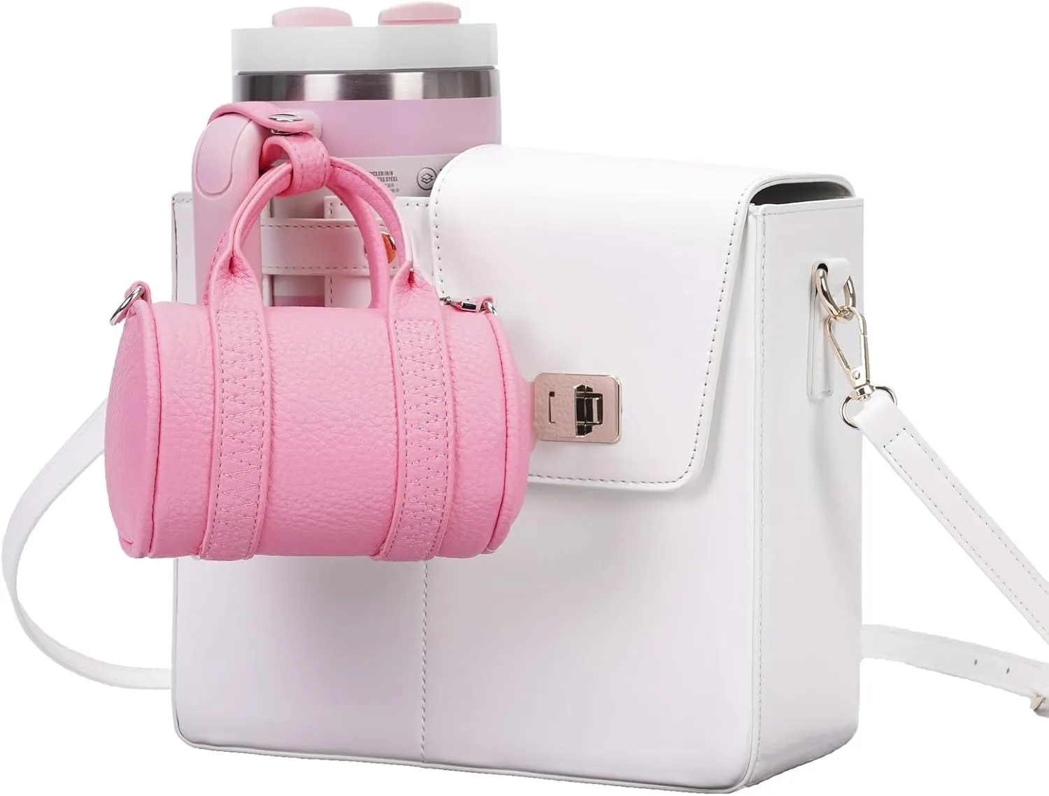 Stanley Cup Purse Mini Bag for Stanley Cup Cute PU Leather Stanley Bag Charm