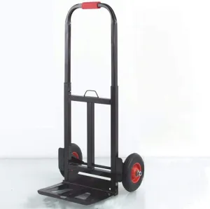 Steel Foldable Sack Trucks Duty with Anti Puncture Pu Wheel and 75 kg Capacity Shopping Trolley Bags for Shopping/Moving Goods/Travel Platform Truck