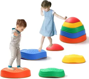 Stepping Stones for kids,Non-Slip Sensory Stepping Stones for Promoting Toddler's Balance Coordination Skills,Obstacle Courses Sensory Toys Outdoor or Indoor Play for Kids Age 3-8