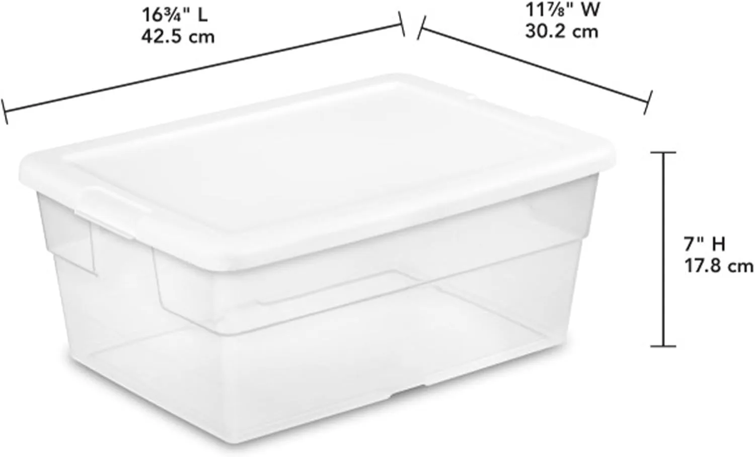 Sterilite 12-Pack 16 Quart Storage Box, Stackable Clear Plastic Bins with Snap-On Lids - Heavy-Duty Organizing Containers for Closet, Bathroom, and Office