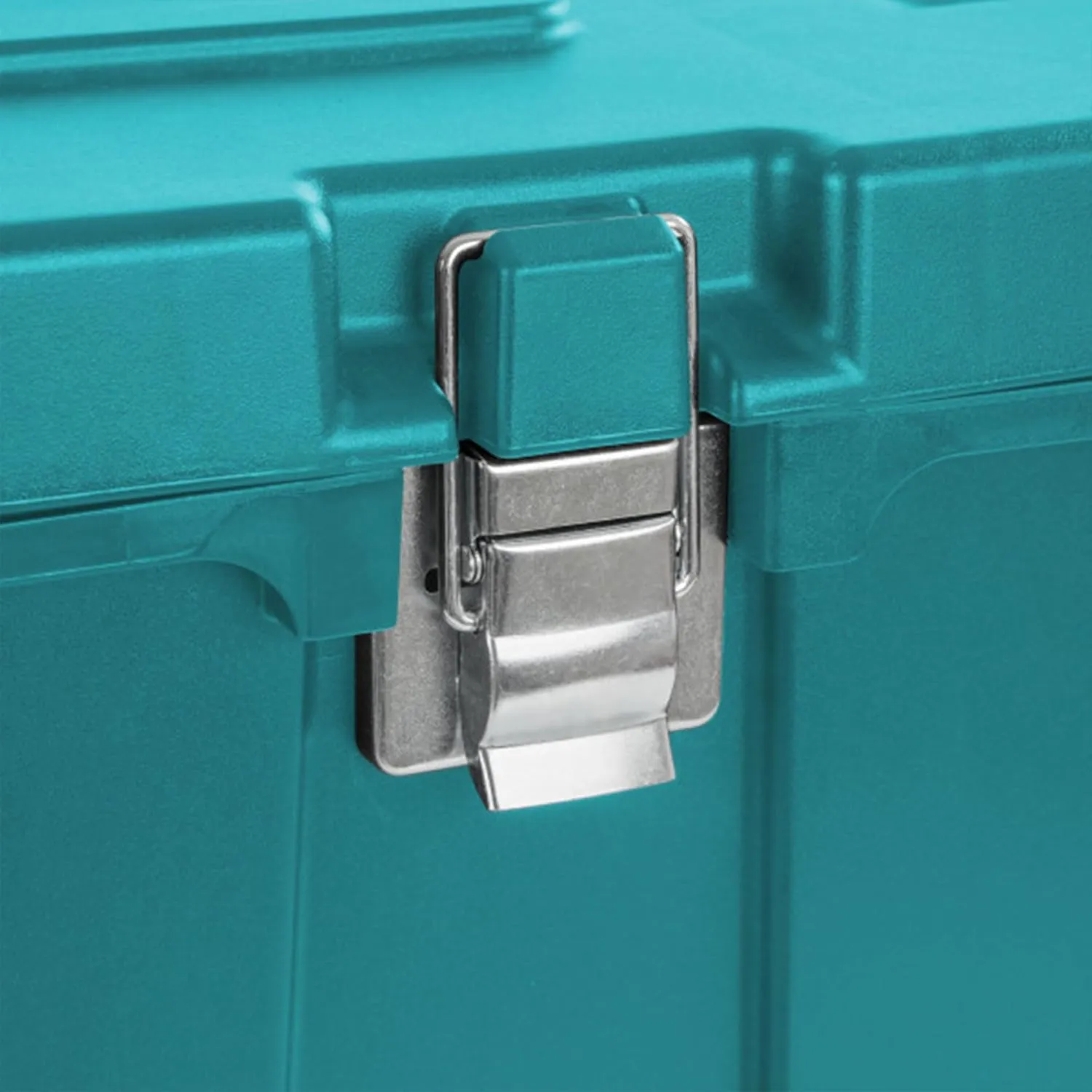 Sterilite 2-Pack Footlocker, Lockable Plastic Utility Storage Container Box, Teal - Heavy-Duty Organizing Containers for Home, Garage, Office, and Basement