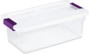 Sterilite 24-Pack ClearView Latch Box, Stackable Storage Organizer Bins for Home, 6 Quart