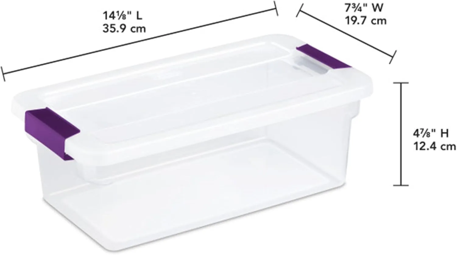 Sterilite 24-Pack ClearView Latch Box, Stackable Storage Organizer Bins for Home, 6 Quart