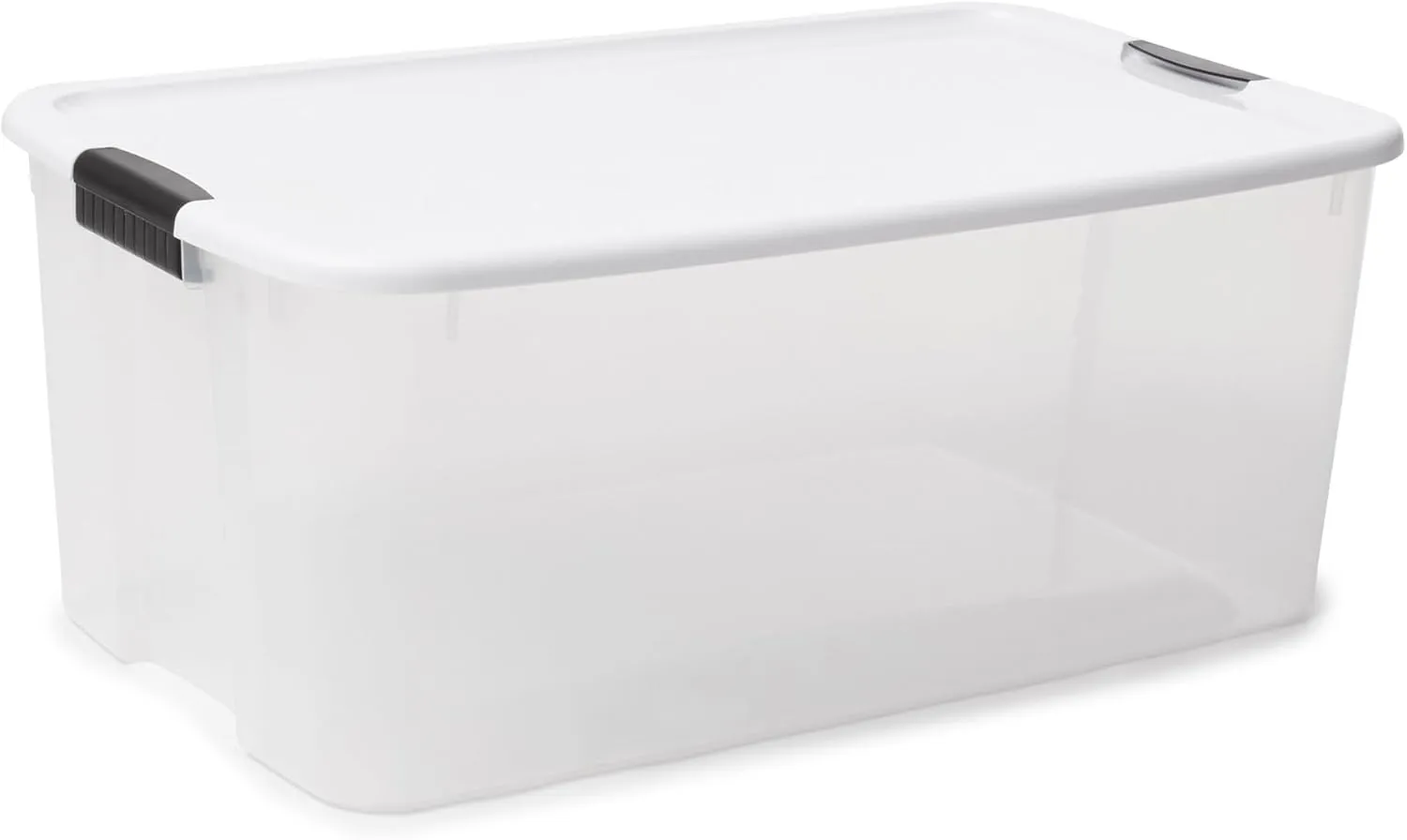 Sterilite 4-Pack Ultra Latching Box, Storage Bins with Lids, Clear Plastic, 116 Quart - Heavy-Duty Organizing Containers for Closet, Bathroom, and Office