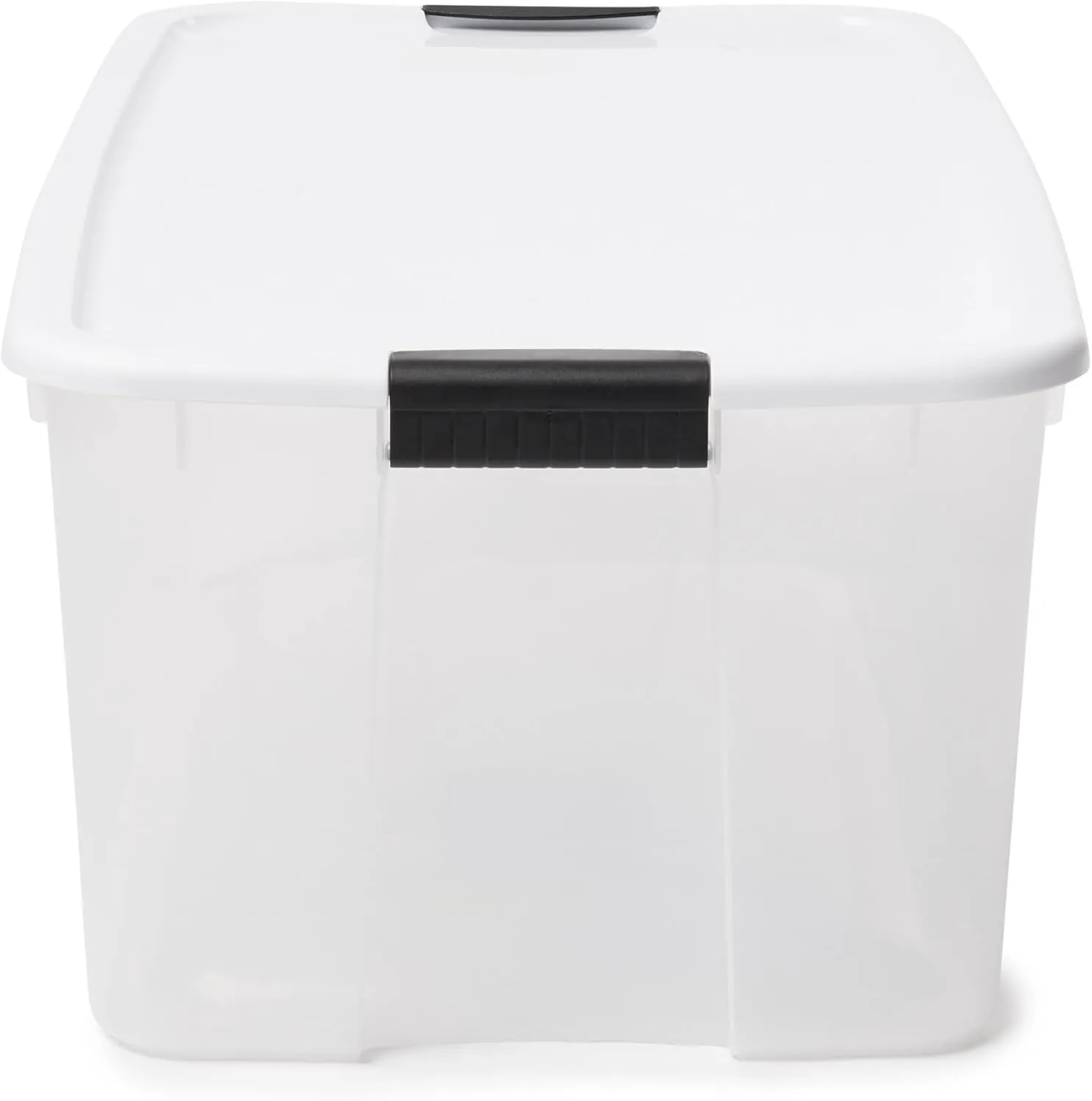 Sterilite 4-Pack Ultra Latching Box, Storage Bins with Lids, Clear Plastic, 116 Quart - Heavy-Duty Organizing Containers for Closet, Bathroom, and Office