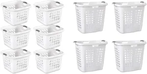 Sterilite 53 Liter & 22 Liter Ultra Laundry Hampers with Lid (6-Pack   4-Pack)