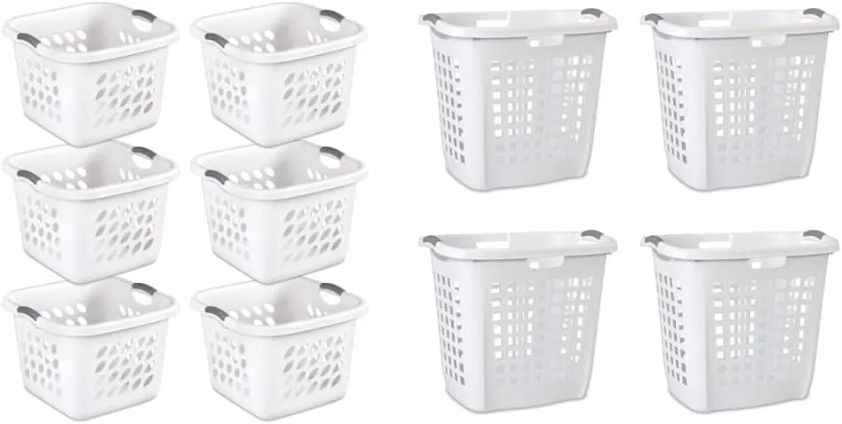 Sterilite 53 Liter & 22 Liter Ultra Laundry Hampers with Lid (6-Pack   4-Pack)