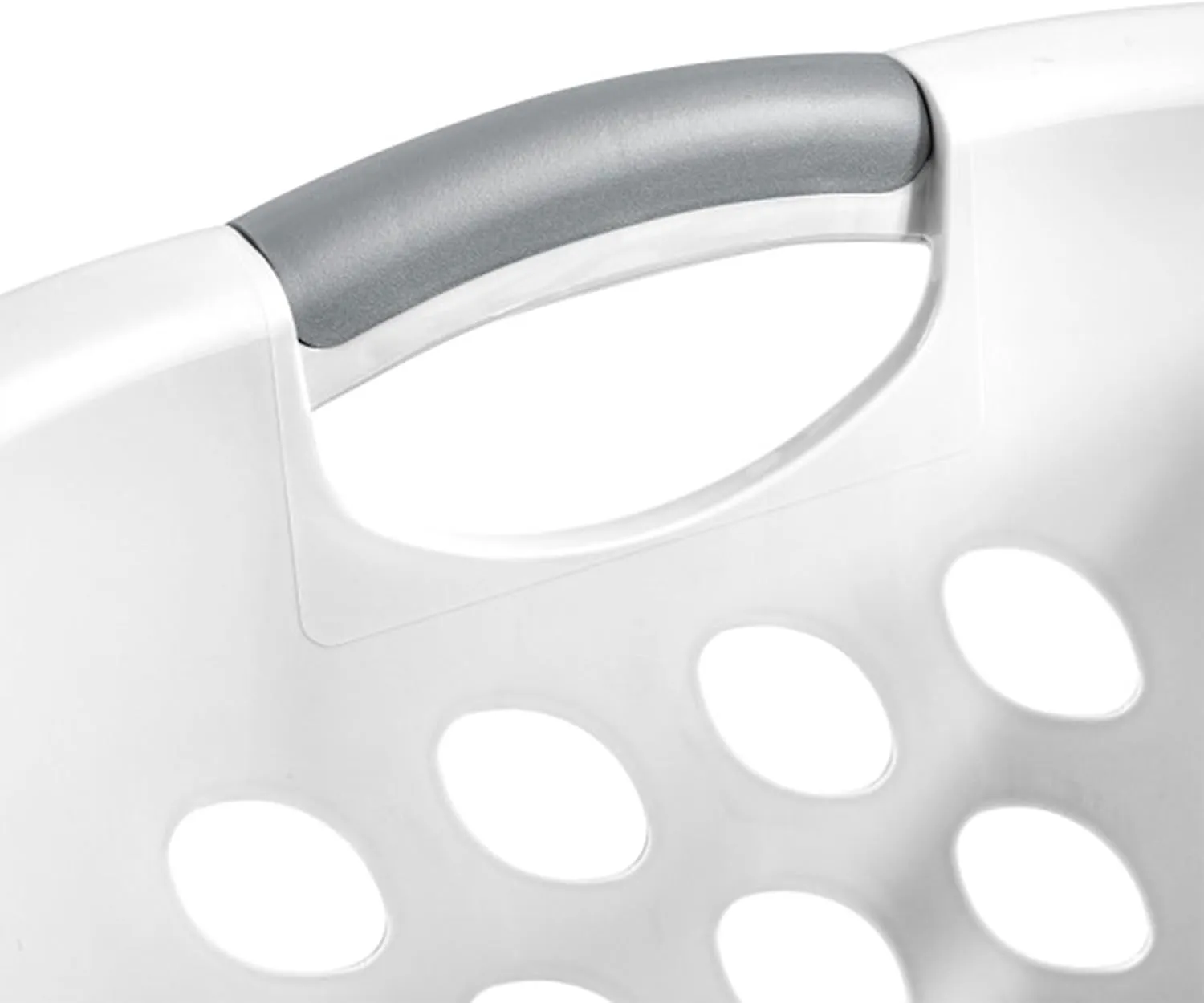 Sterilite 6 Pack Plastic Laundry Basket Hamper, 1.25 Bushel, Ultra HipHold, White