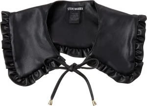 Steve Madden mens Steve Madden Faux Leather Collar, Black, One Size Fits Most US