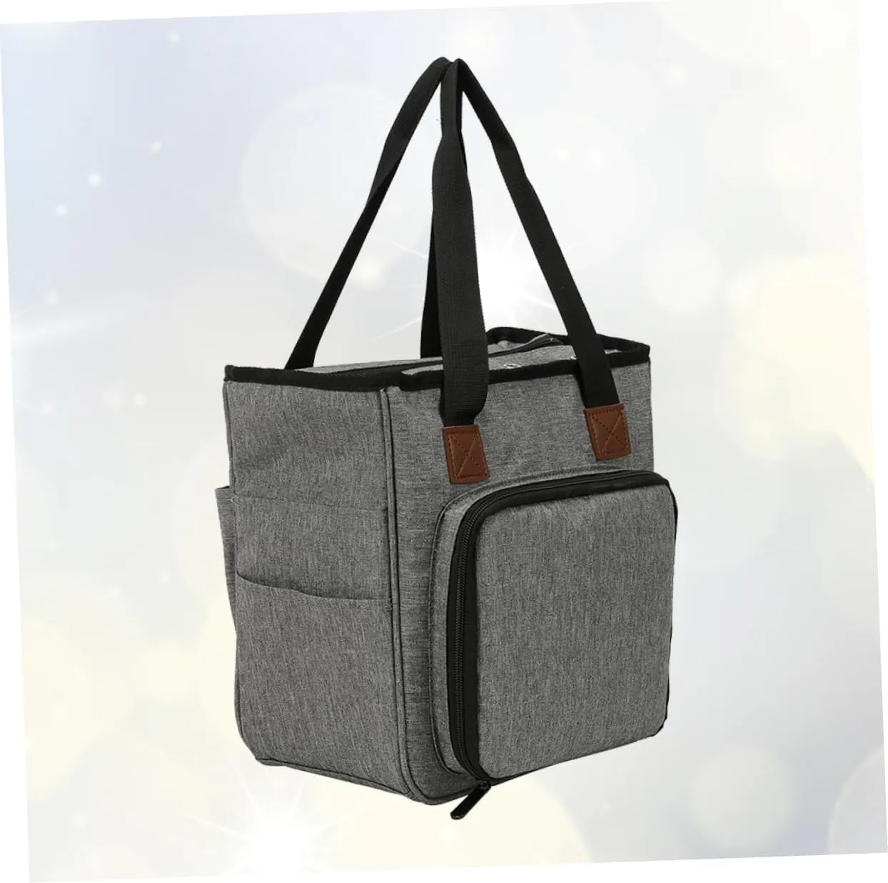 STOBOK Craft Tool Organizer Multi-Compartment Woolen Yarn Storage Bag for Home and Travel Shoulder Bag
