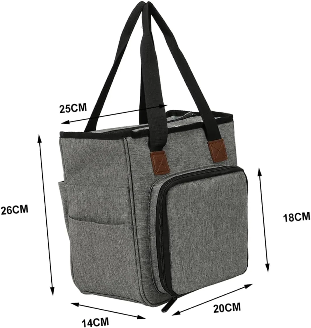 STOBOK Craft Tool Organizer Multi-Compartment Woolen Yarn Storage Bag for Home and Travel Shoulder Bag