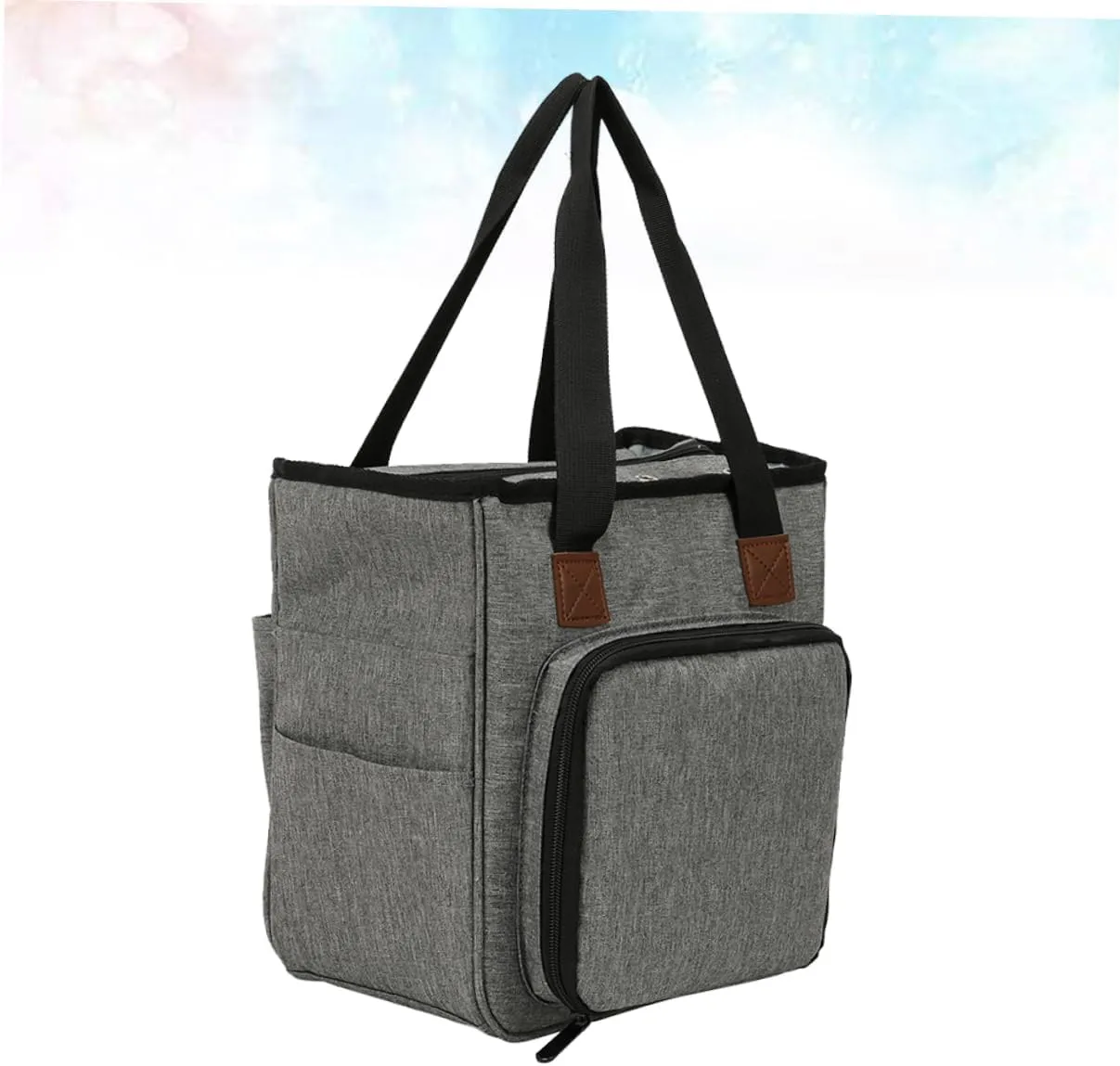 STOBOK Craft Tool Organizer Multi-Compartment Woolen Yarn Storage Bag for Home and Travel Shoulder Bag