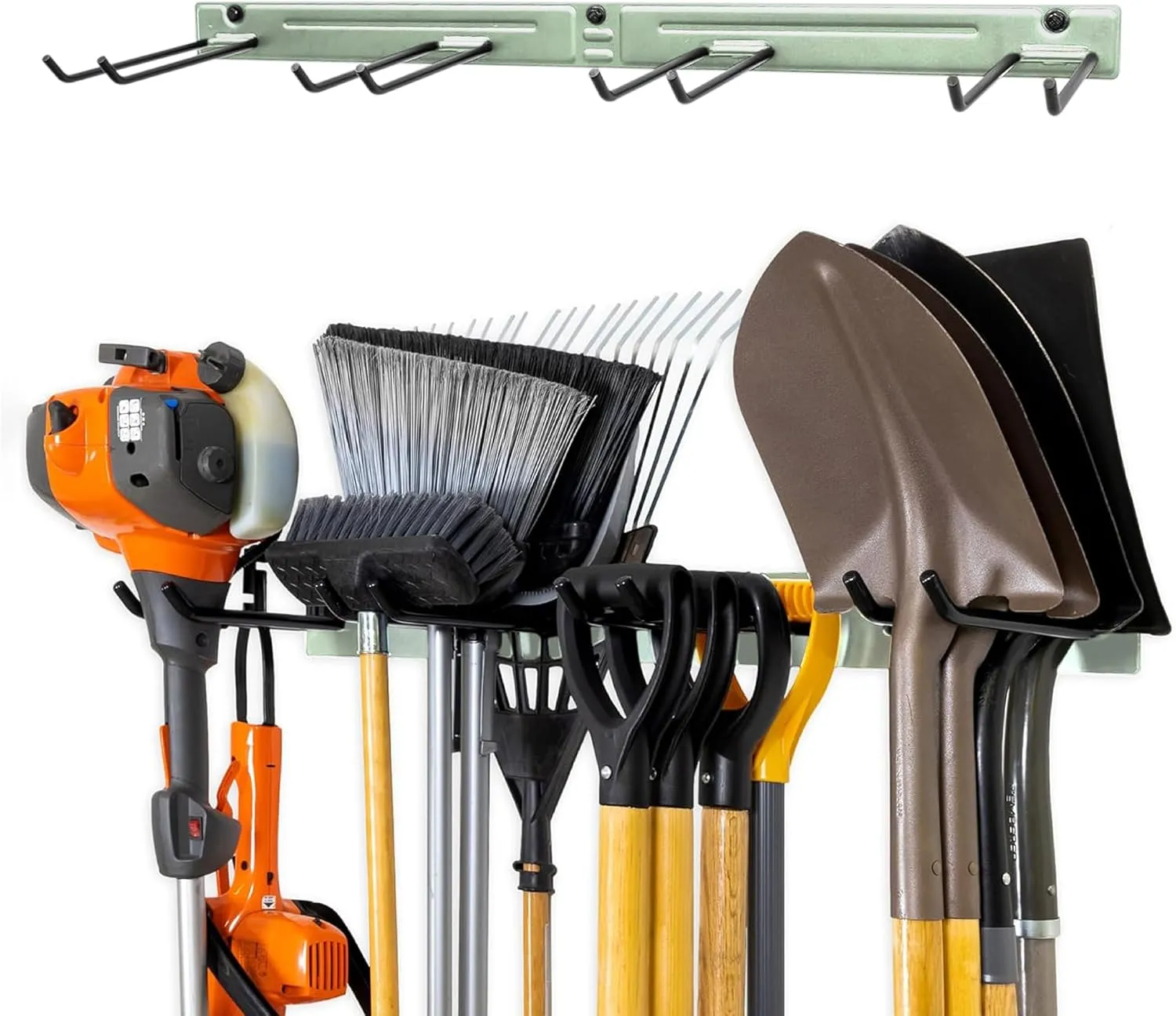 StoreYourBoard Heavy-Duty Tool Organizer, Wall Mount Garage Storage Rack, Yard Tool Storage, Shovels Rakes, Ladder, Chairs, Weather-Resistant, Holds 250 lbs, 36" X 9.5" X 2.5"